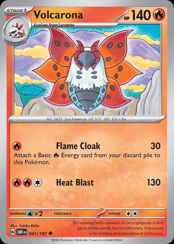 Volcarona — Obsidian Flames 41 Pokémon card