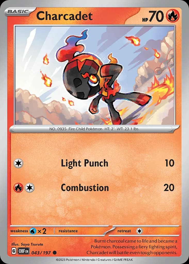 Charcadet — Obsidian Flames 43 Pokémon card