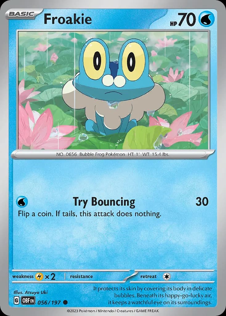 Froakie — Obsidian Flames 56 Pokémon card