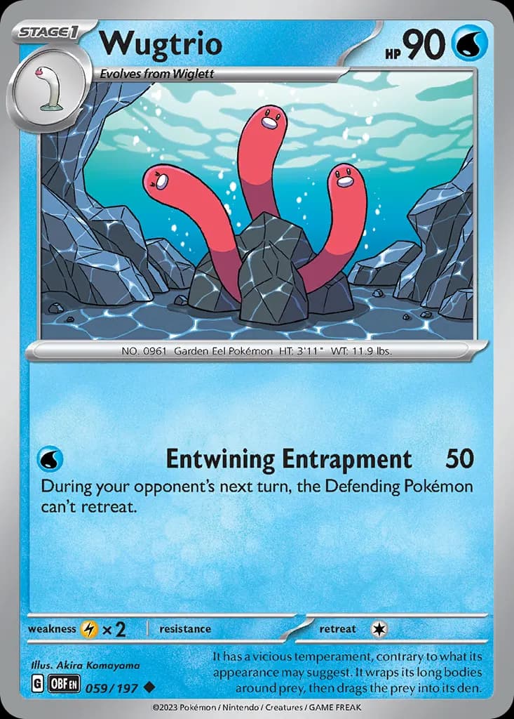 Wugtrio — Obsidian Flames 59 Pokémon card