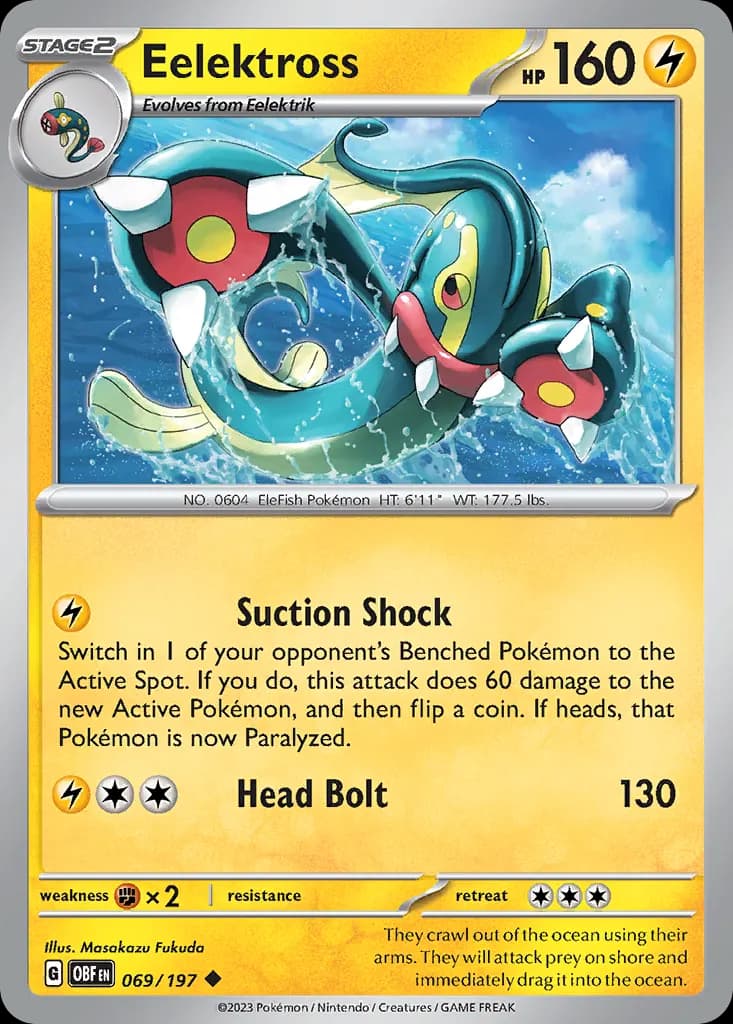 Eelektross — Obsidian Flames 69 Pokémon card