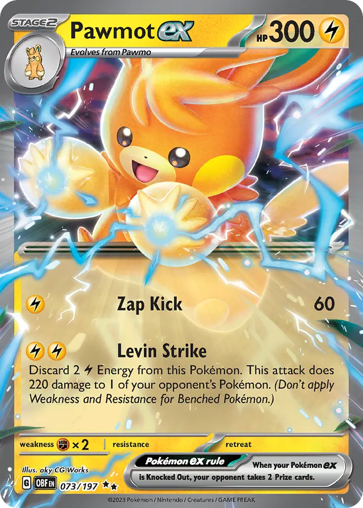 Pawmot ex — Obsidian Flames 73 Pokémon card