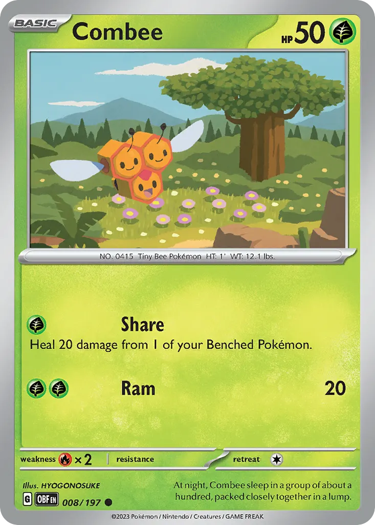 Combee — Obsidian Flames 8 Pokémon card