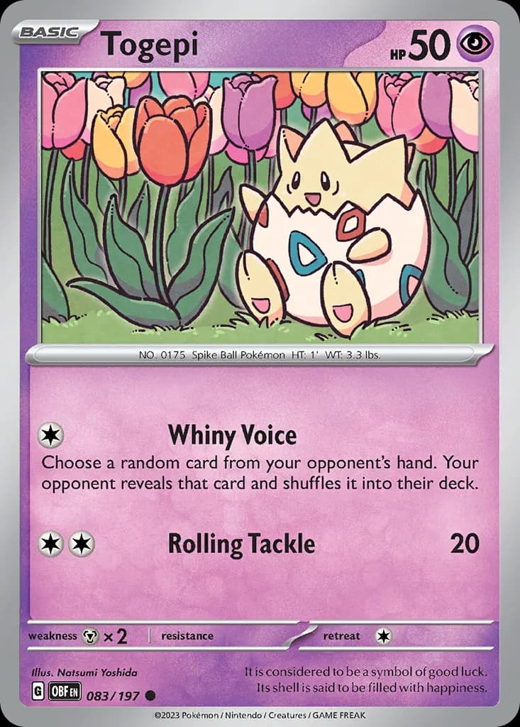 Togepi — Obsidian Flames 83 Pokémon card