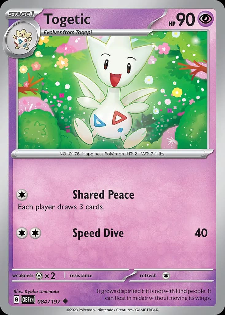 Togetic — Obsidian Flames 84 Pokémon card