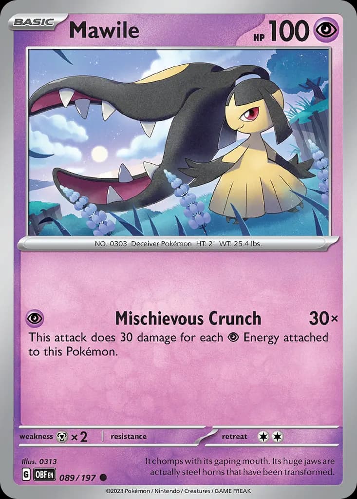 Mawile — Obsidian Flames 89 Pokémon card