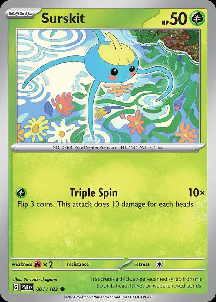 Surskit — Paradox Rift 1 Pokémon card