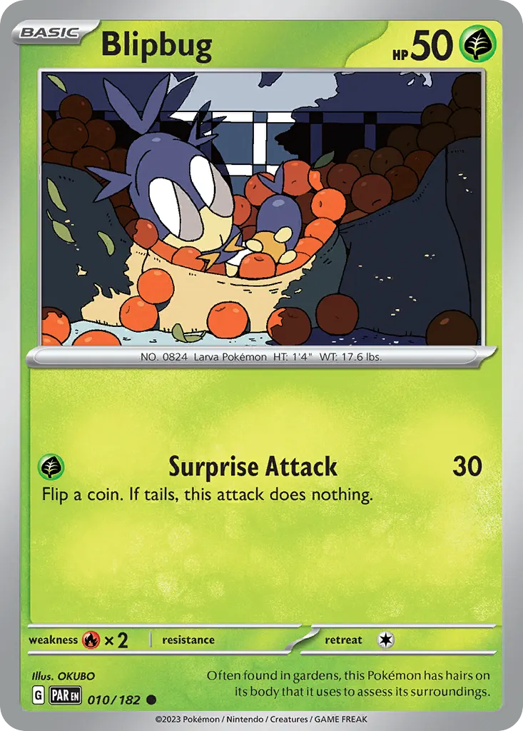 Blipbug — Paradox Rift 10 Pokémon card