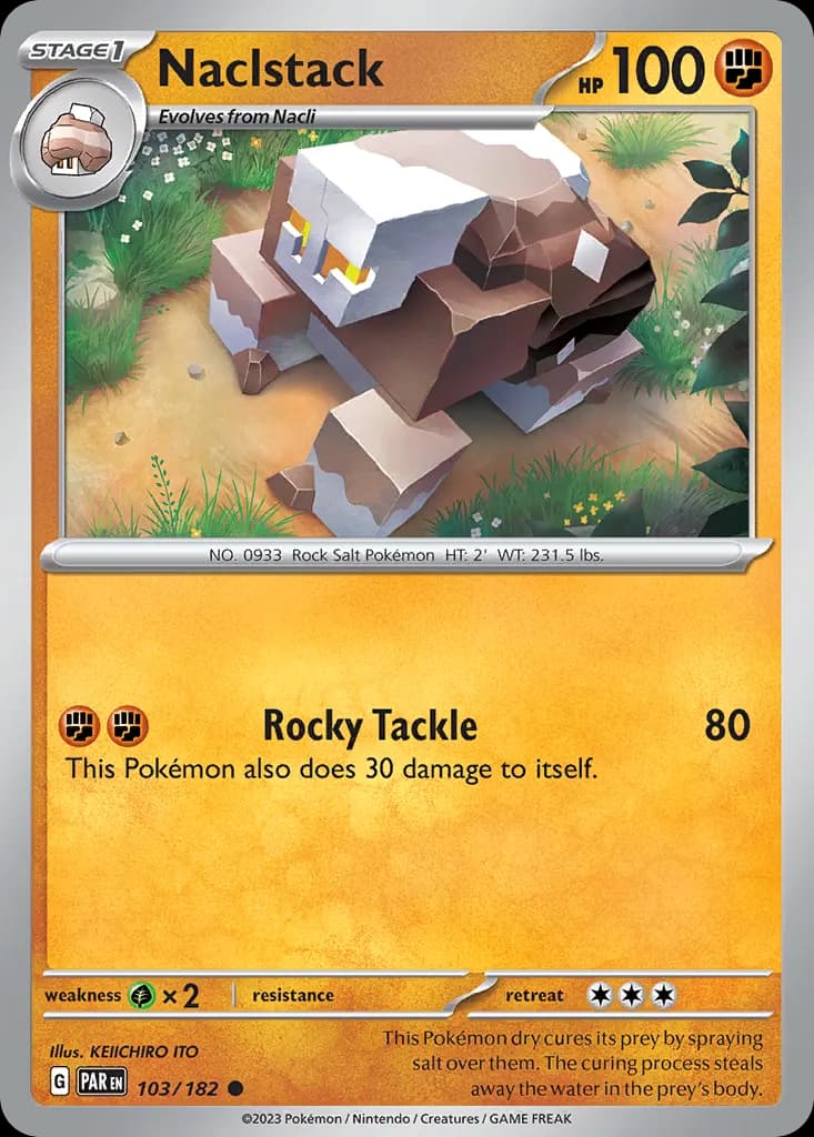 Naclstack — Paradox Rift 103 Pokémon card