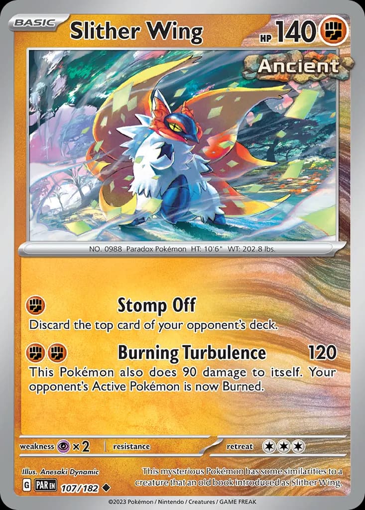 Slither Wing — Paradox Rift 107 Pokémon card