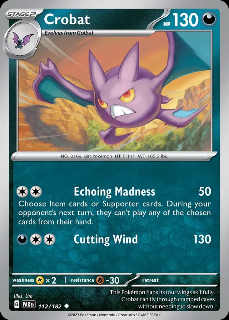 Crobat — Paradox Rift 112 Pokémon card