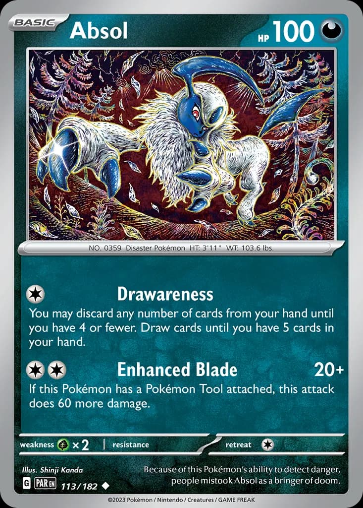 Absol — Paradox Rift 113 Pokémon card