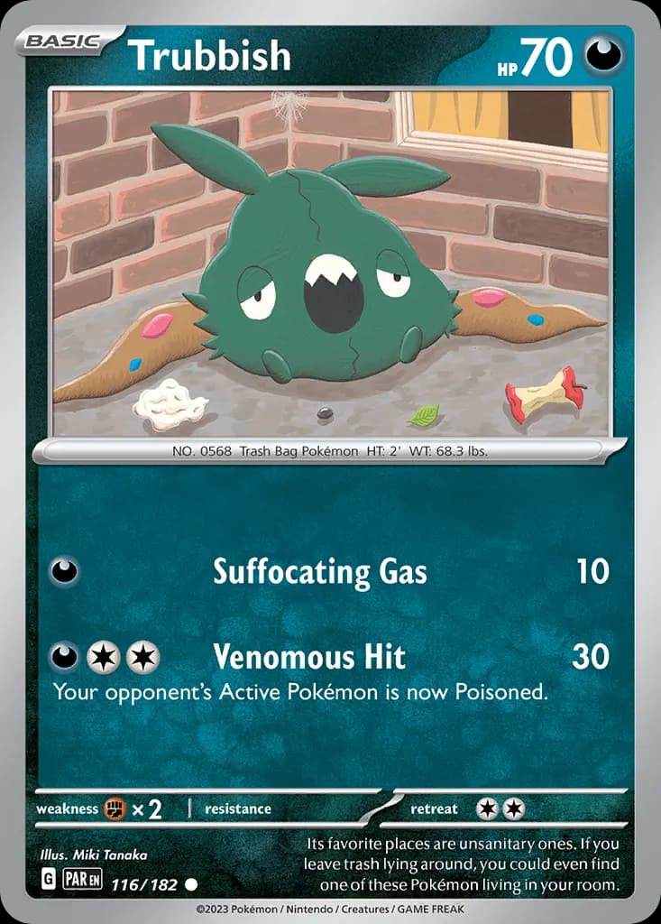 Trubbish — Paradox Rift 116 Pokémon card