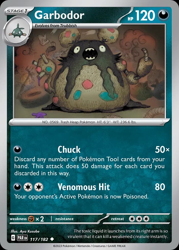 Garbodor — Paradox Rift 117 Pokémon card