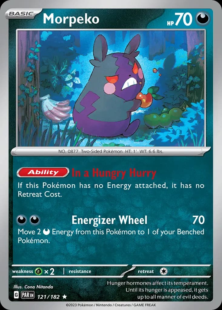 Morpeko — Paradox Rift 121 Pokémon card