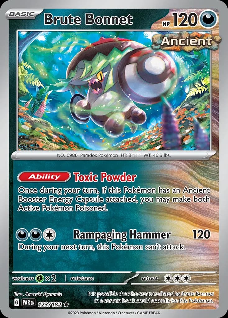 Brute Bonnet — Paradox Rift 123 Pokémon card