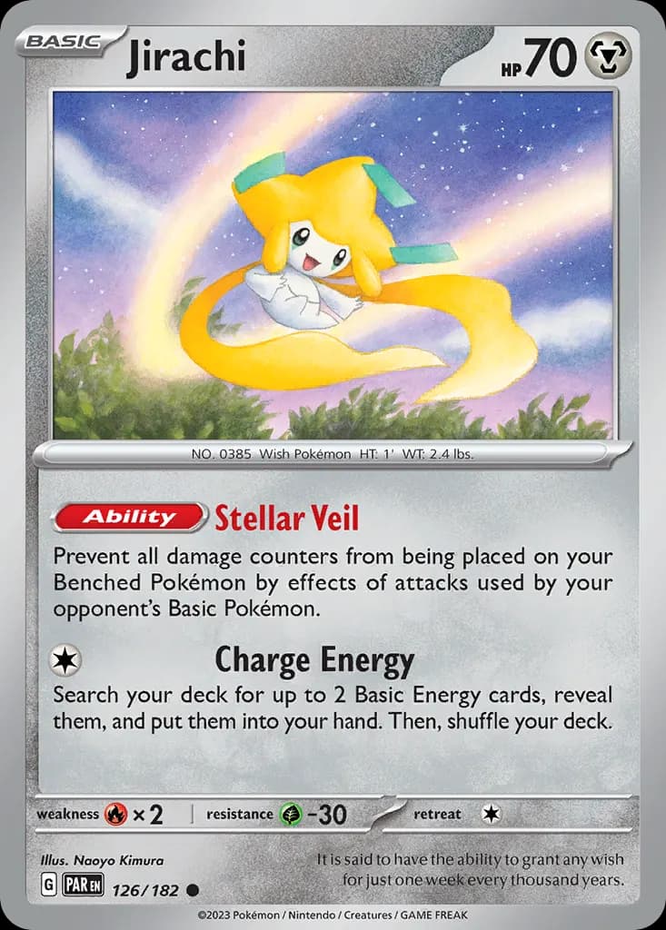 Jirachi — Paradox Rift 126 Pokémon card