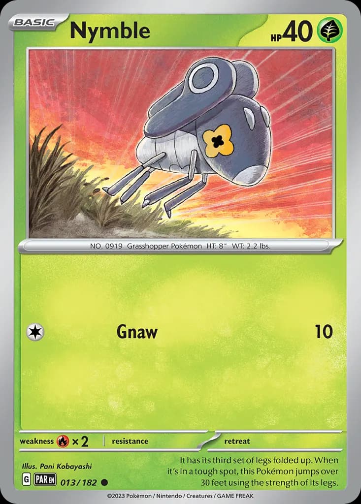Nymble — Paradox Rift 13 Pokémon card
