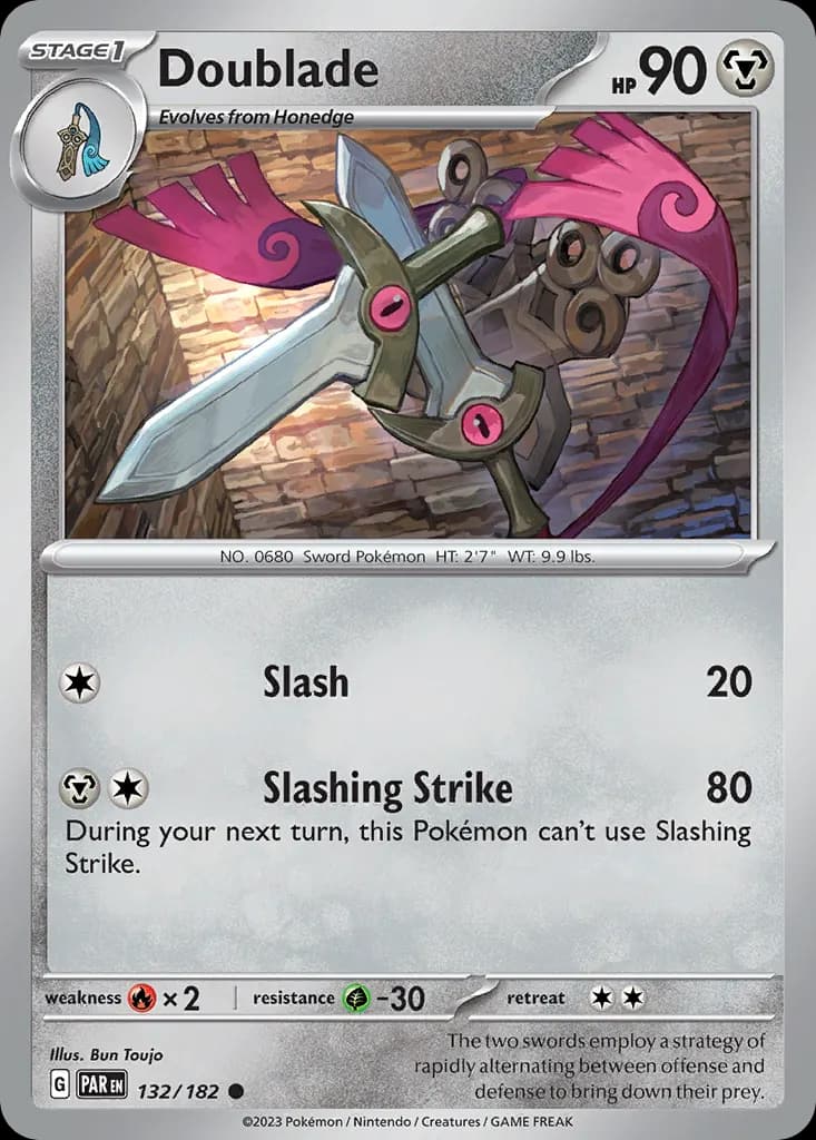 Doublade — Paradox Rift 132 Pokémon card