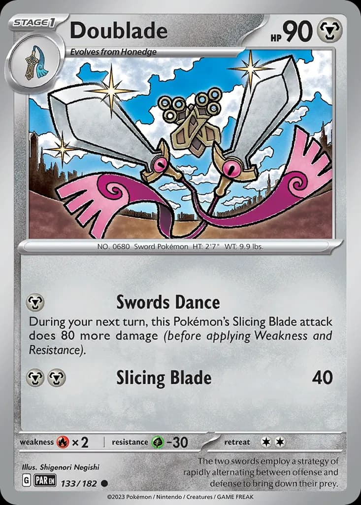 Doublade — Paradox Rift 133 Pokémon card