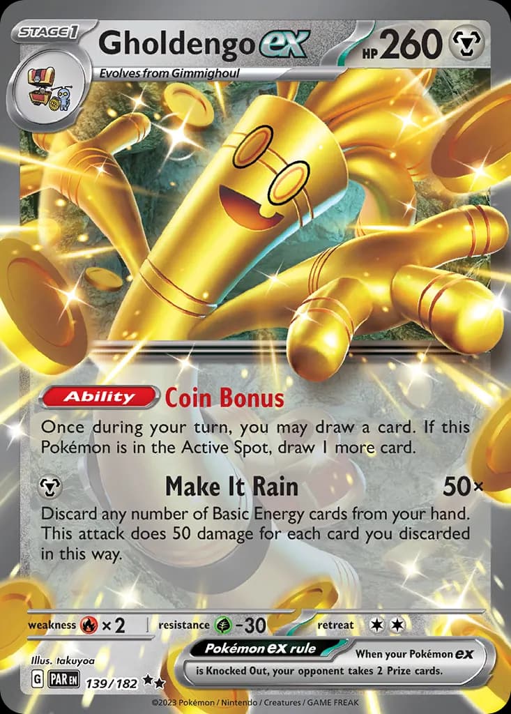 Gholdengo ex — Paradox Rift 139 Pokémon card