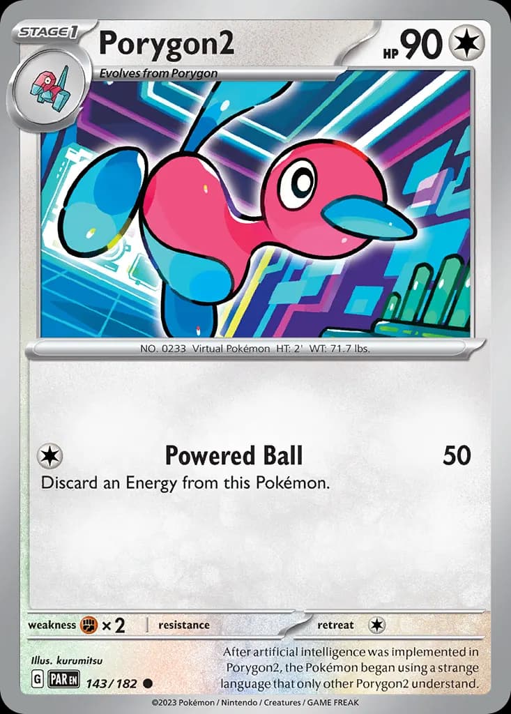 Porygon2 — Paradox Rift 143 Pokémon card