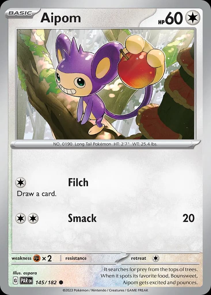 Aipom — Paradox Rift 145 Pokémon card