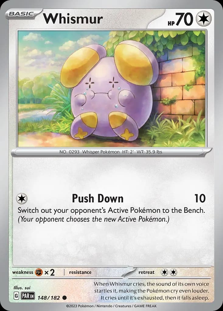 Whismur — Paradox Rift 148 Pokémon card