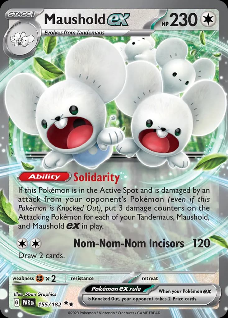 Maushold ex — Paradox Rift 155 Pokémon card