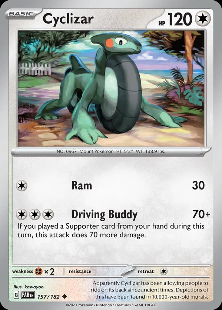 Cyclizar — Paradox Rift 157 Pokémon card