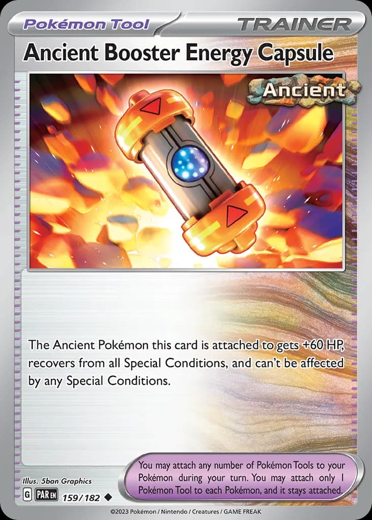 Ancient Booster Energy Capsule — Paradox Rift 159 Pokémon card