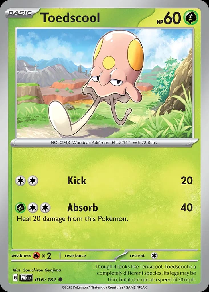 Toedscool — Paradox Rift 16 Pokémon card