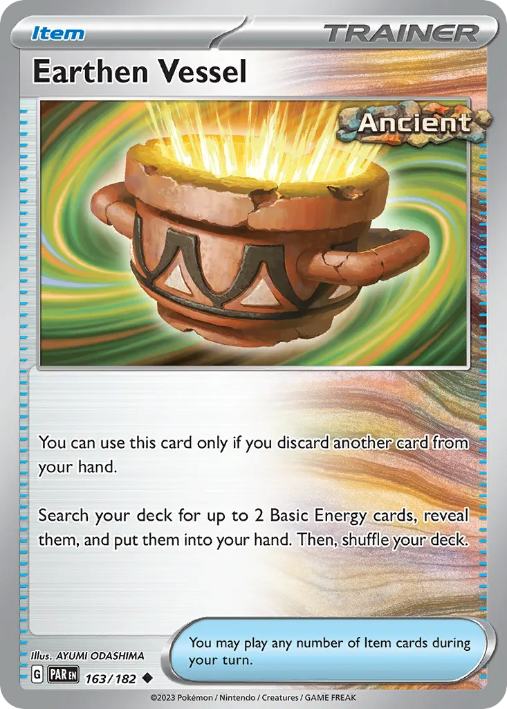 Earthen Vessel — Paradox Rift 163 Pokémon card