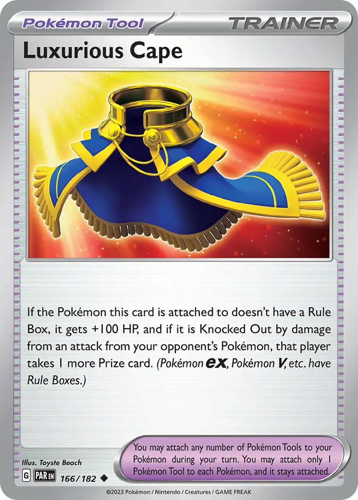 Luxurious Cape — Paradox Rift 166 Pokémon card