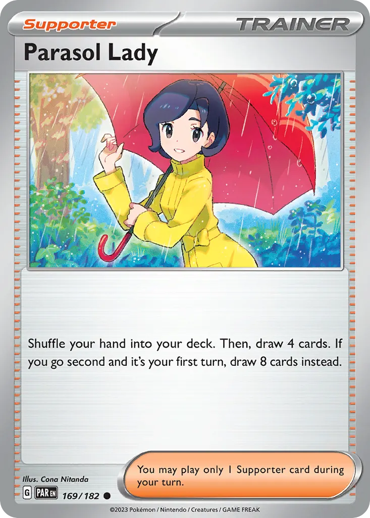 Parasol Lady — Paradox Rift 169 Pokémon card