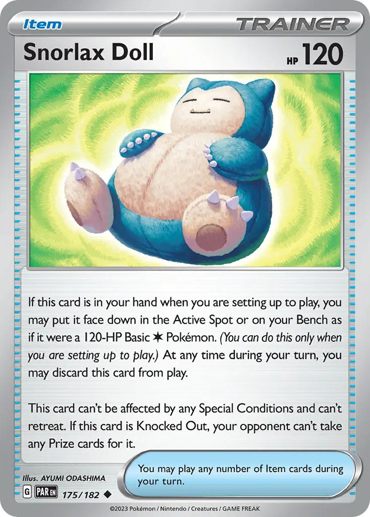 Snorlax Doll — Paradox Rift 175 Pokémon card