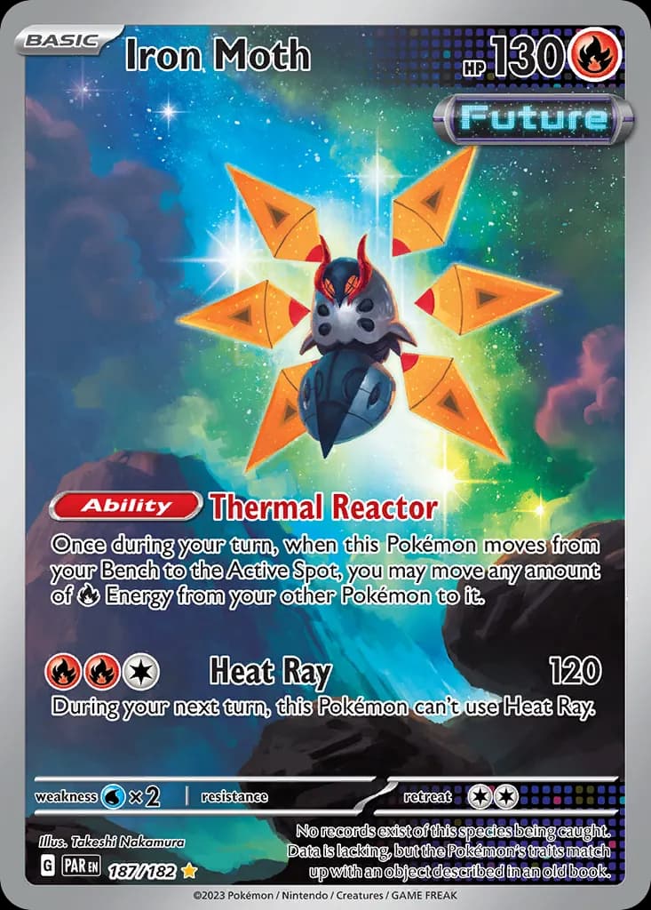 Iron Moth — Paradox Rift 187 Pokémon card