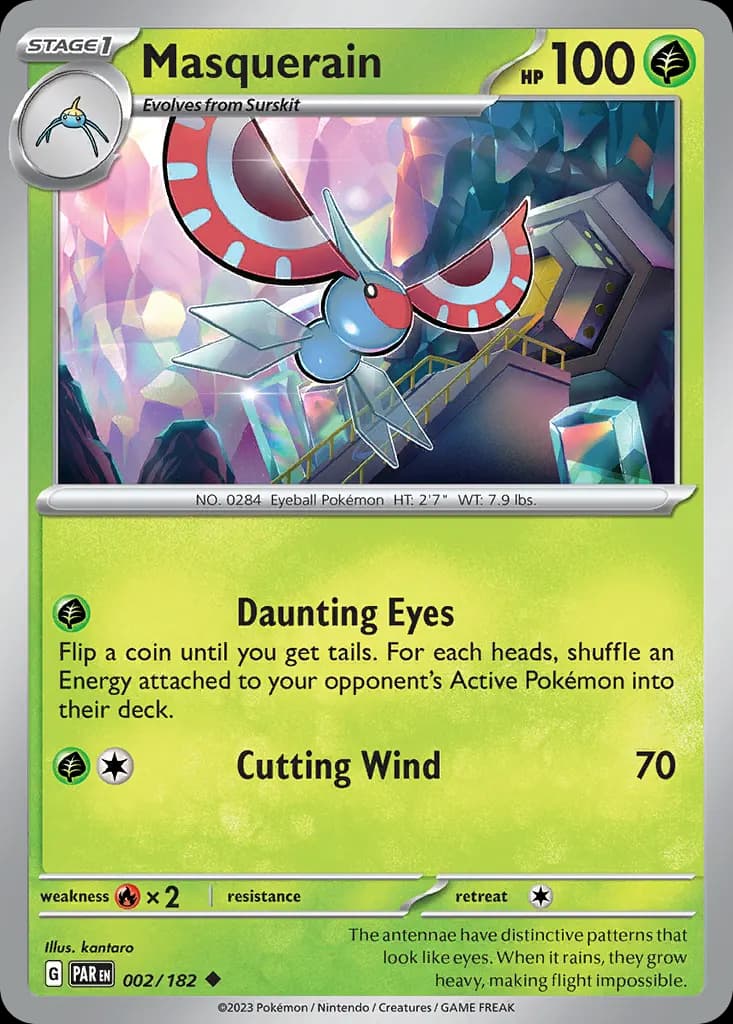 Masquerain — Paradox Rift 2 Pokémon card