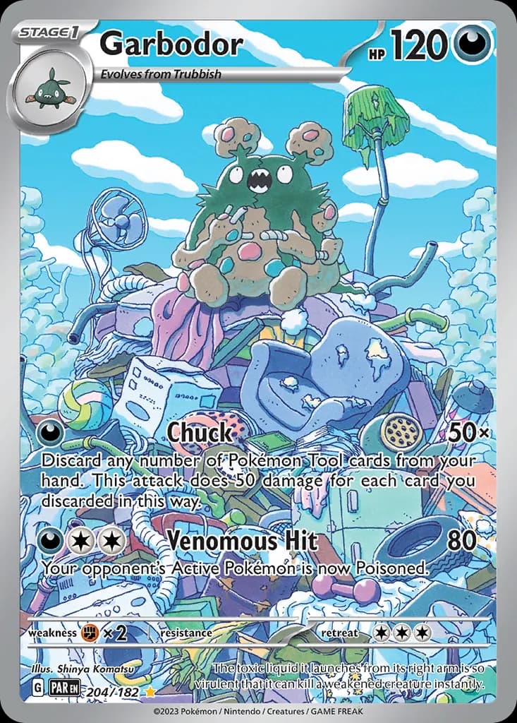 Garbodor — Paradox Rift 204 Pokémon card