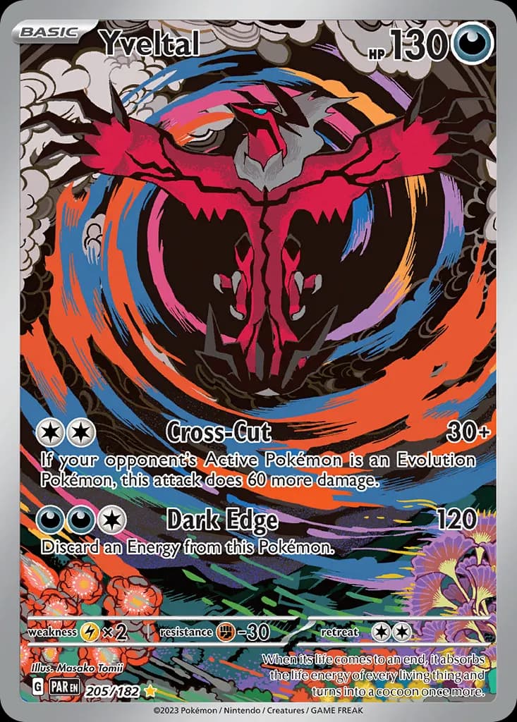 Yveltal — Paradox Rift 205 Pokémon card