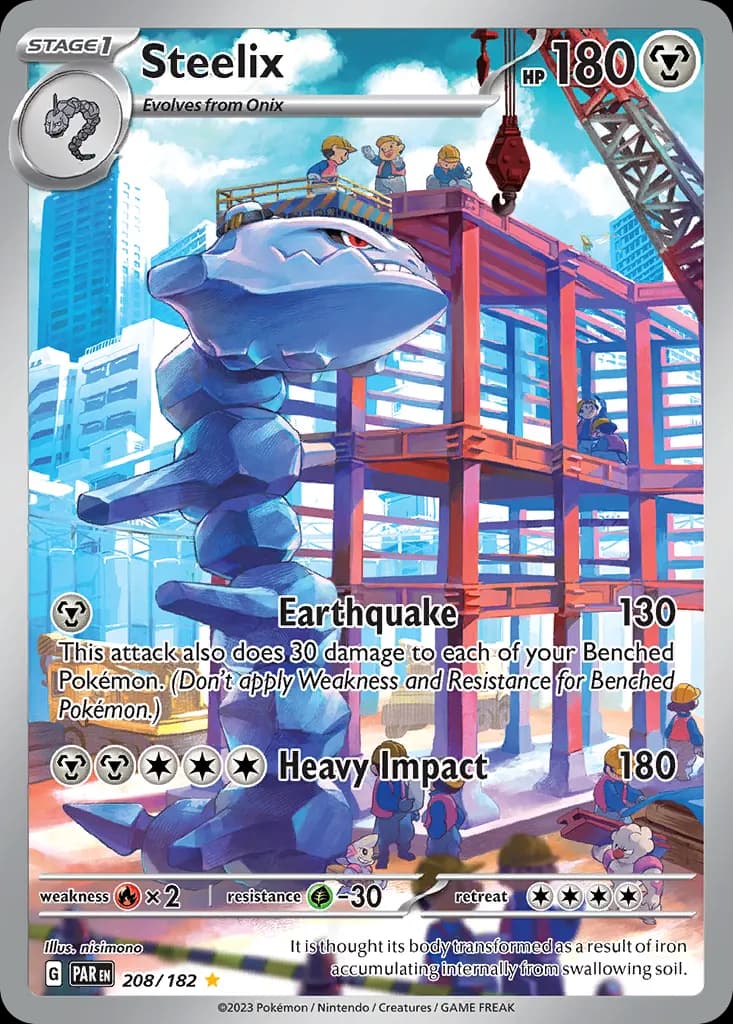Steelix — Paradox Rift 208 Pokémon card