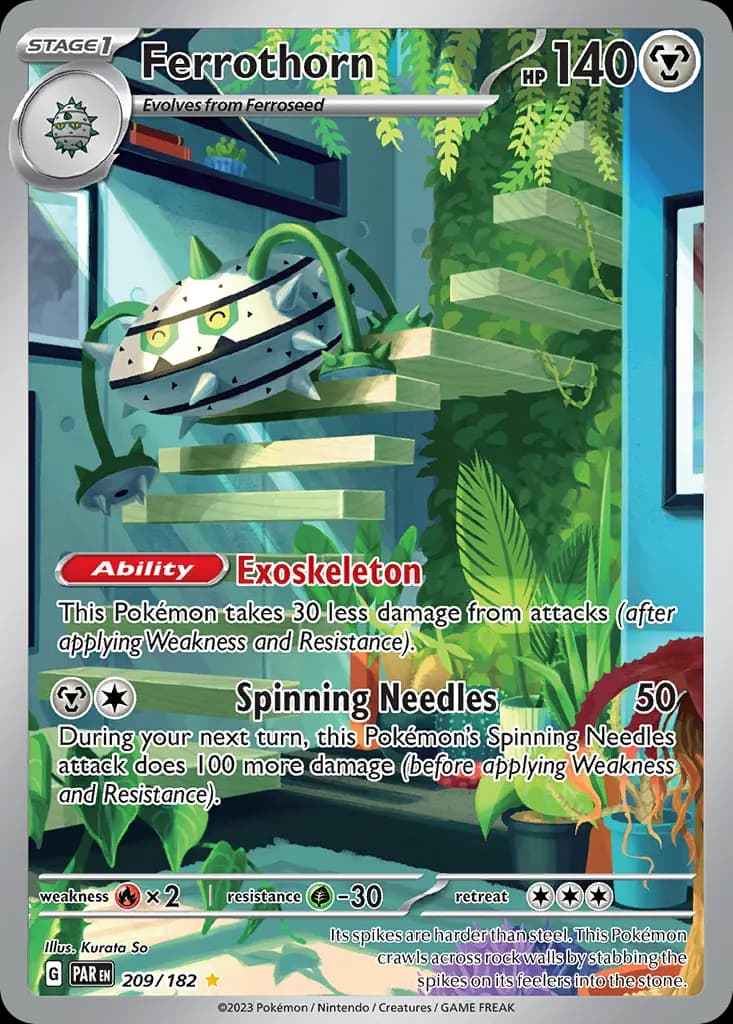 Ferrothorn — Paradox Rift 209 Pokémon card