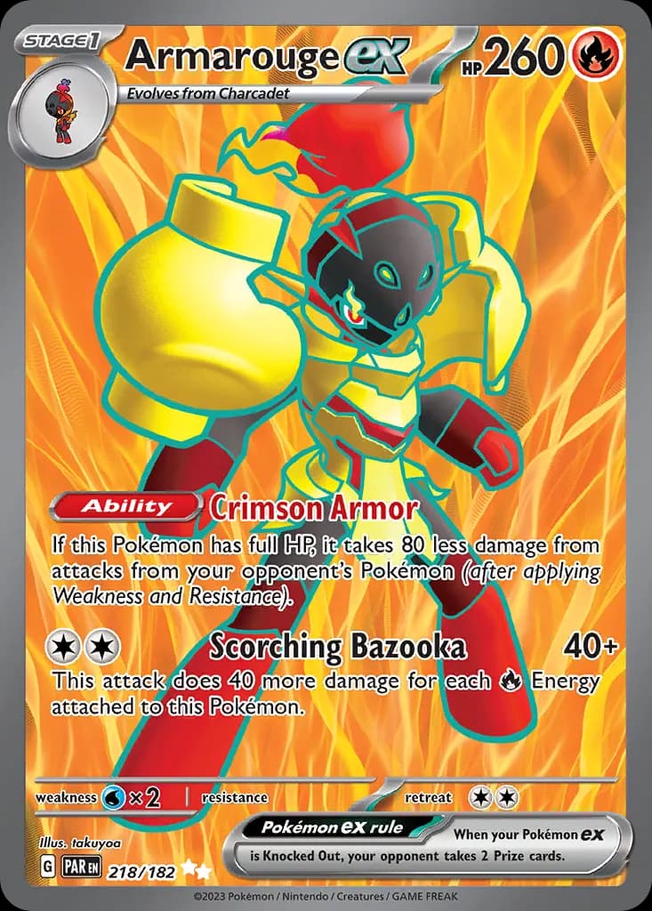 Armarouge ex — Paradox Rift 218 Pokémon card
