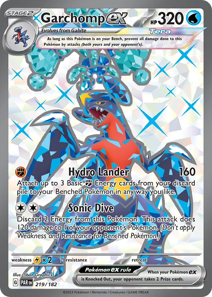 Garchomp ex — Paradox Rift 219 Pokémon card