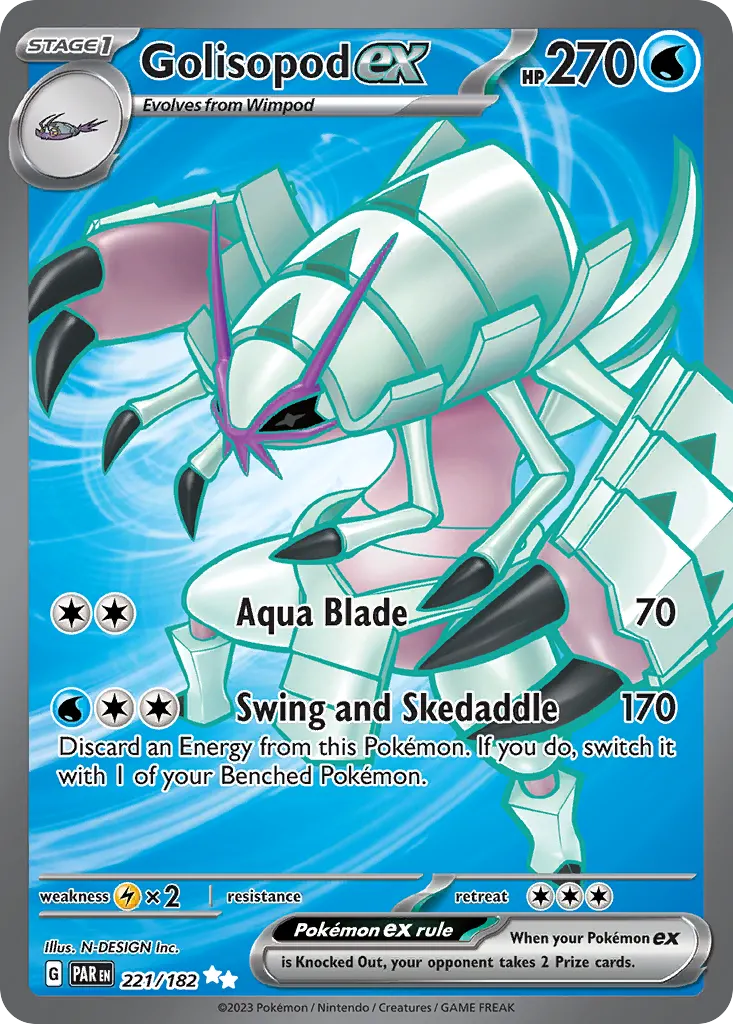 Golisopod ex — Paradox Rift 221 Pokémon card