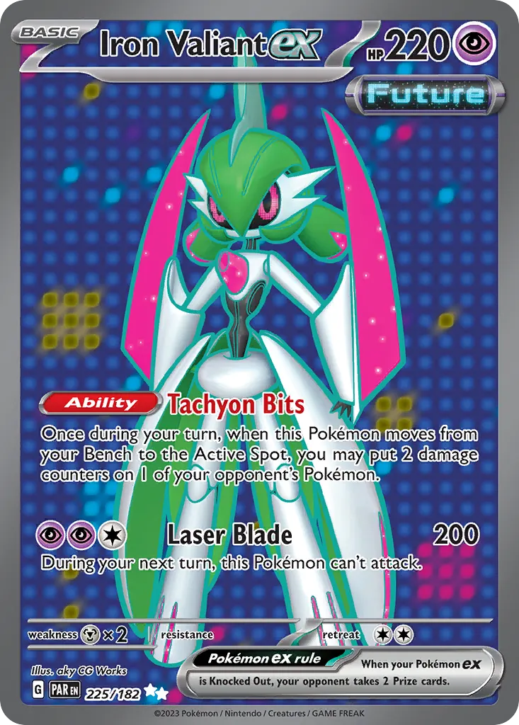 Iron Valiant ex — Paradox Rift 225 Pokémon card