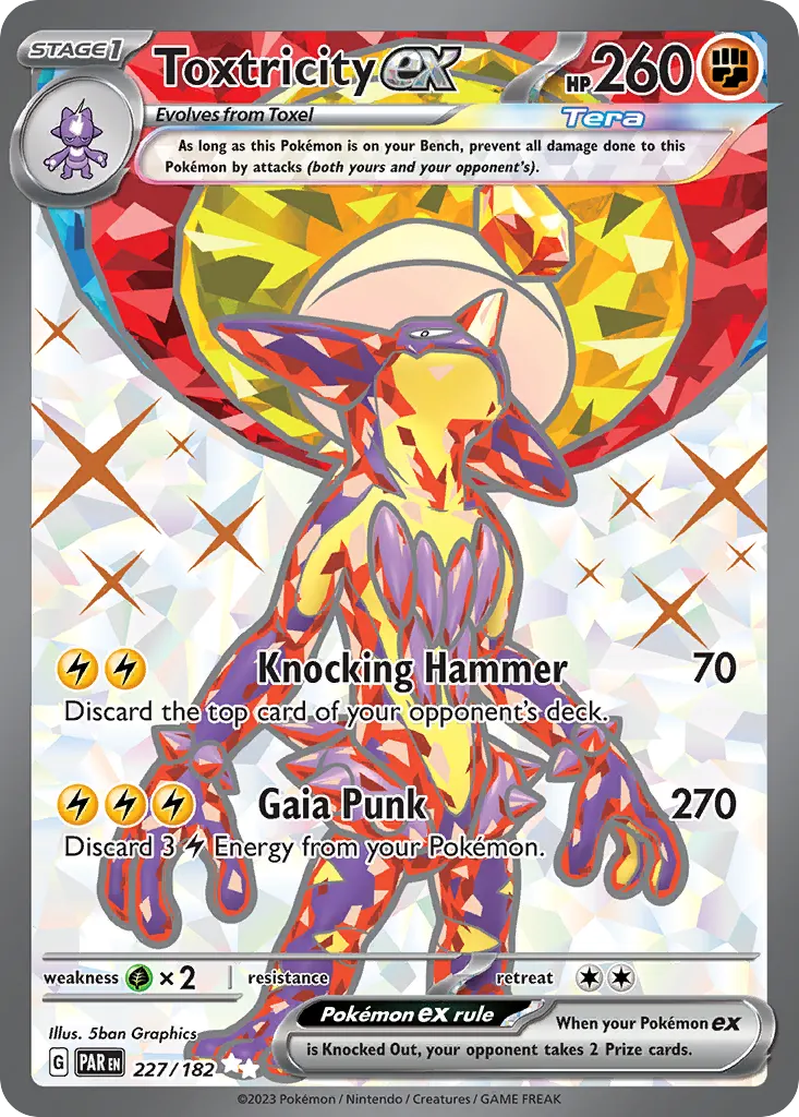 Toxtricity ex — Paradox Rift 227 Pokémon card