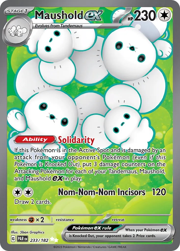 Maushold ex — Paradox Rift 233 Pokémon card