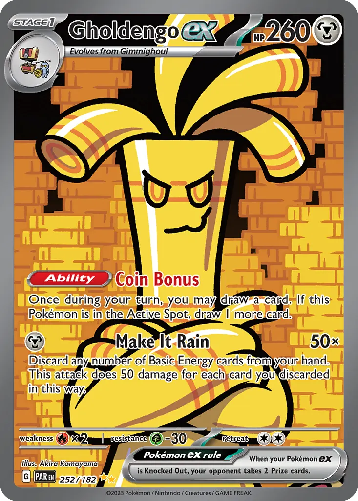 Gholdengo ex — Paradox Rift 252 Pokémon card