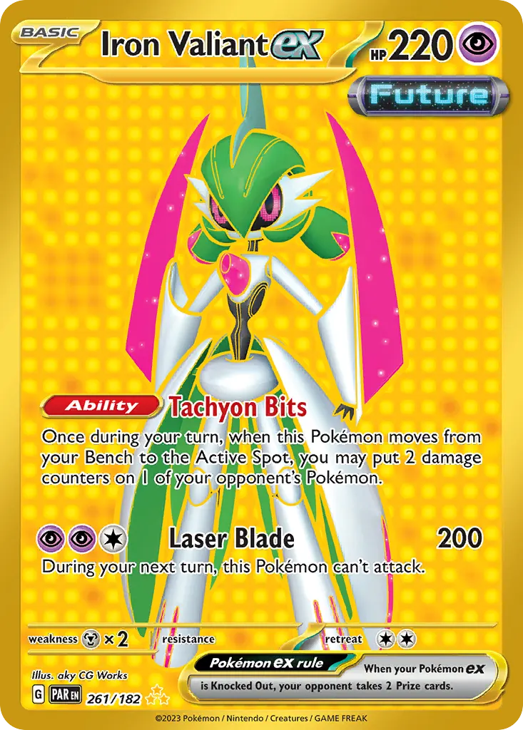 Iron Valiant ex — Paradox Rift 261 Pokémon card